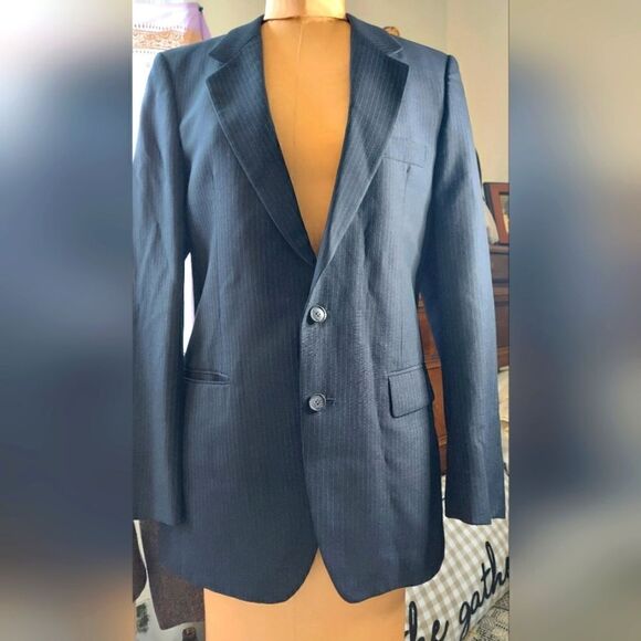 Vintage YSL Pinstripe Blazer/Jacket Size 40 Measurements Below